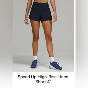 Lululemon speed up high rise shorts 4”